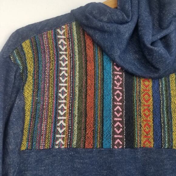 Silver Gate | Blue Burn Out Hoodie with Embroidery - Picture 5 of 6